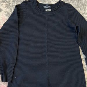 Cyrus Black Ribbed Pullover Sweater Long Sleeve Size XS As Is New with defect